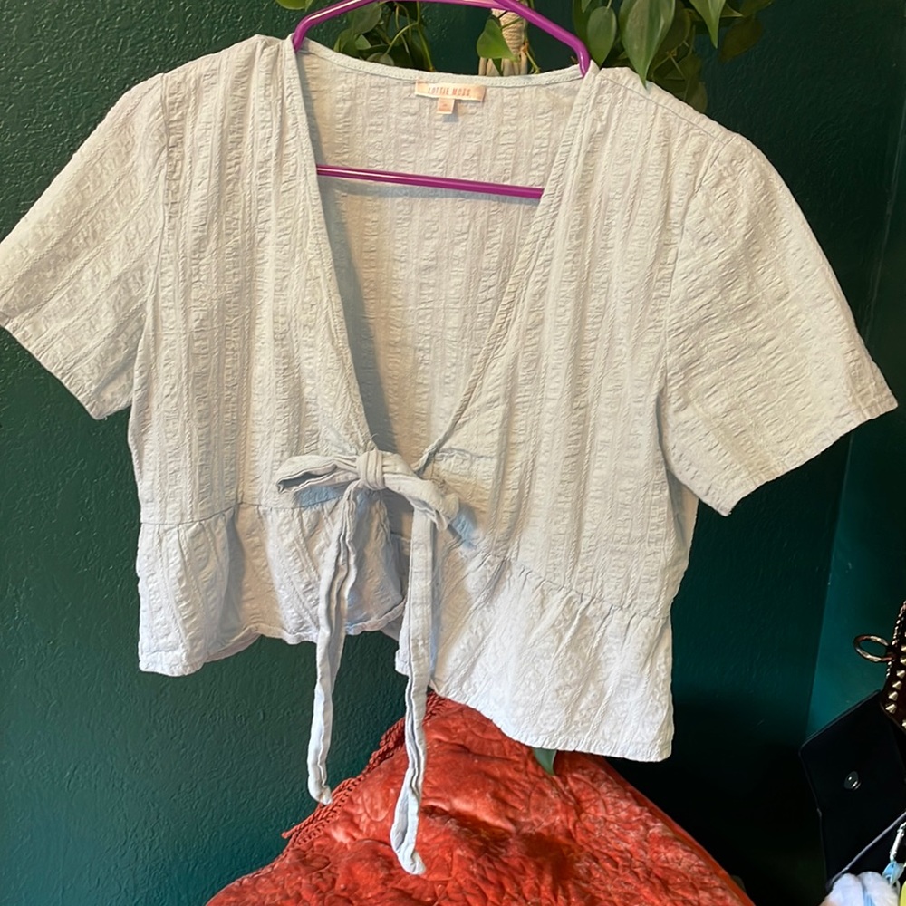 Lottie Moss Tie Front Crop Top